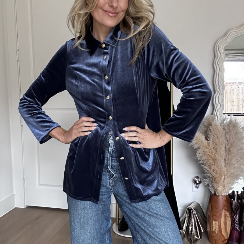 The Winter Breeze Velvet Blouse