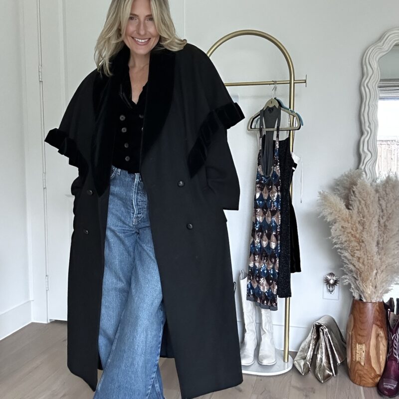 Cape Expectations Vintage Wool Coat