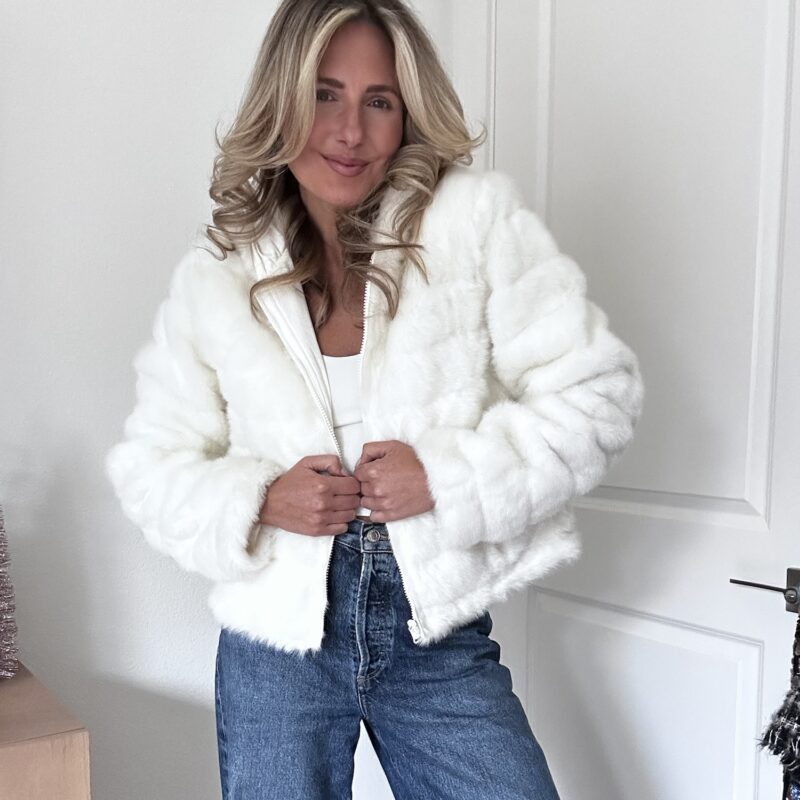 The Angel on Ice Vintage Faux Fur Jacket