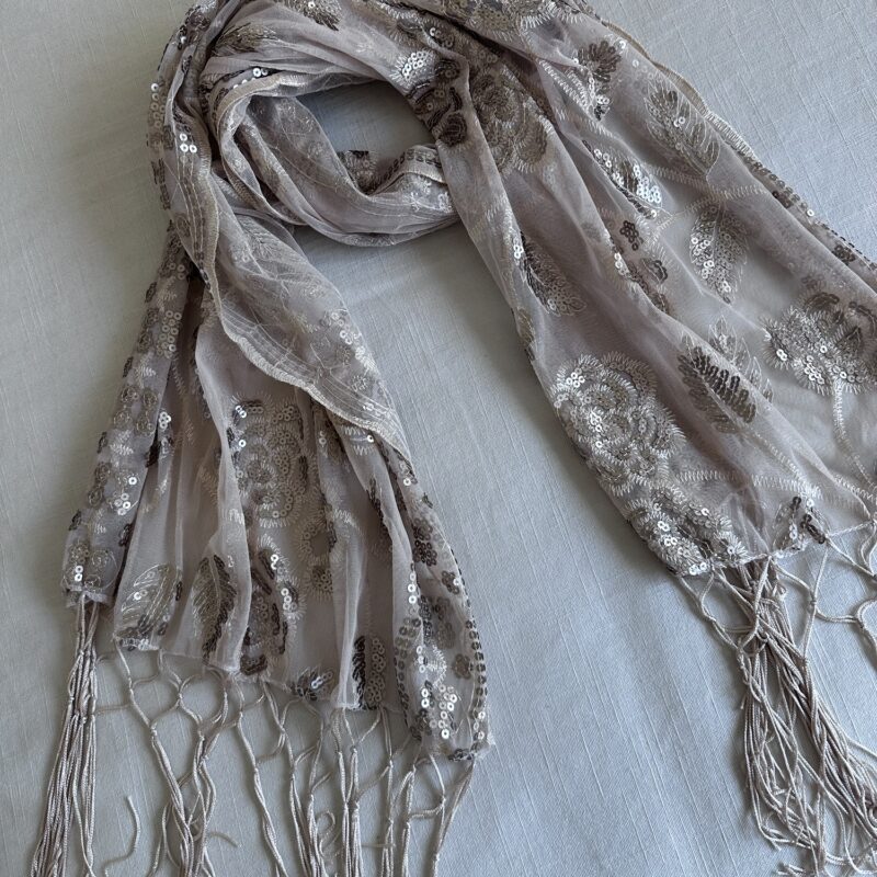 Rose Gold Holiday Fringe Scarf