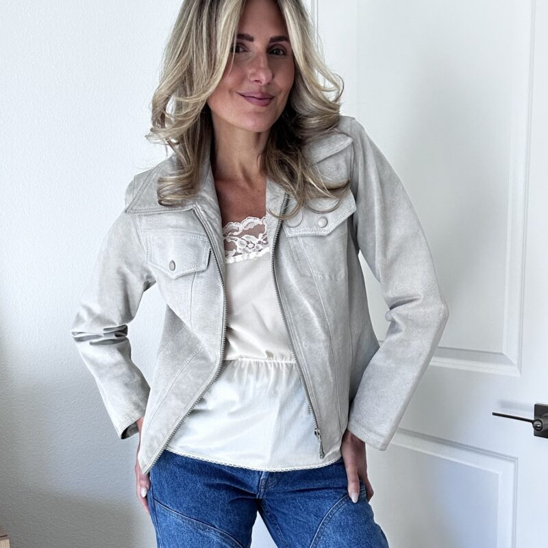 The Snow Dusted Vintage Suede Jacket