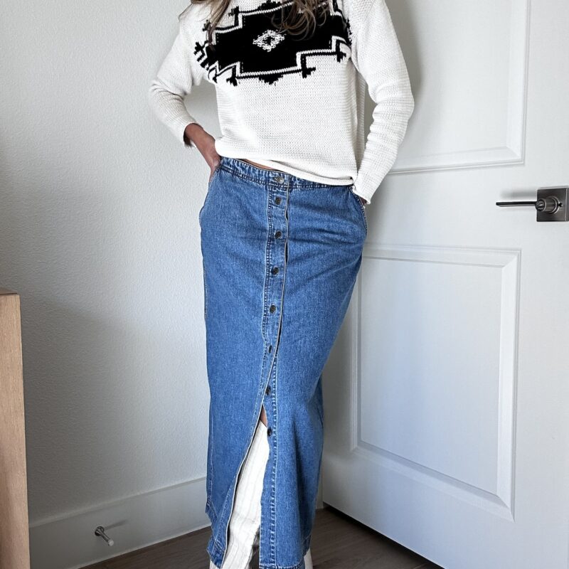 The Range Is Calling Denim Maxi Skirt by Ralph Lauren