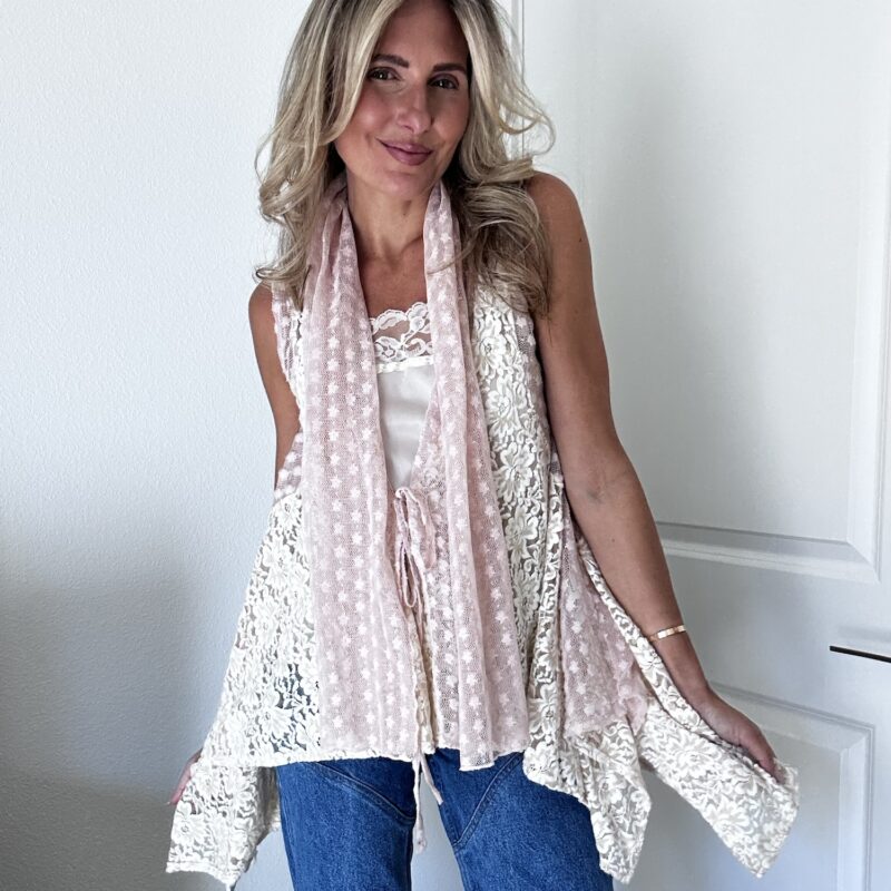 The Polar Dawn Lace Vest