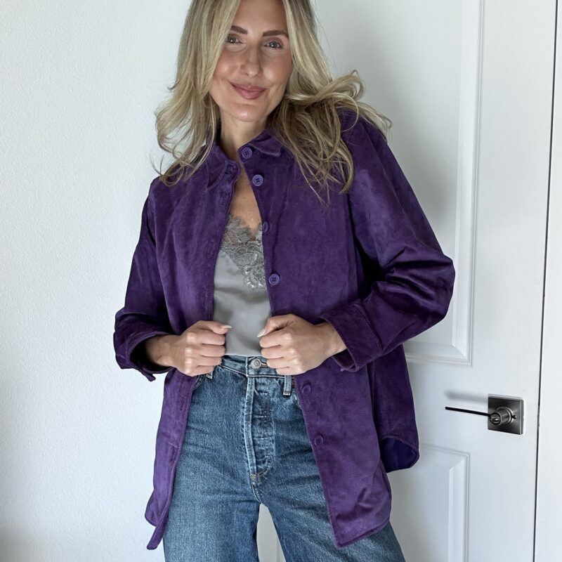 The Grape Outdoors Vintage Suede Shacket