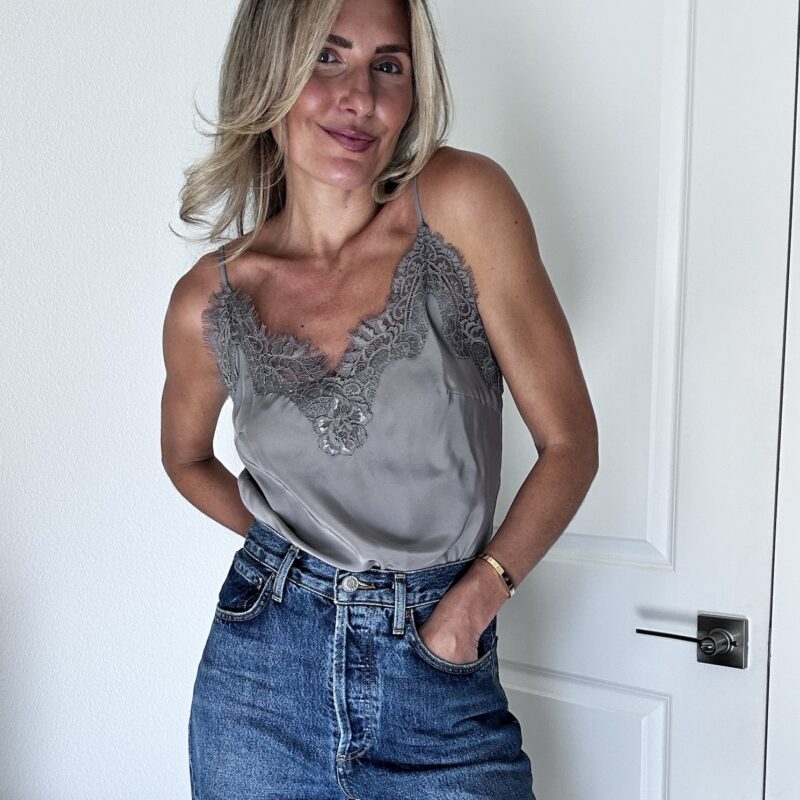 The Silken Snowfall Lace Cami