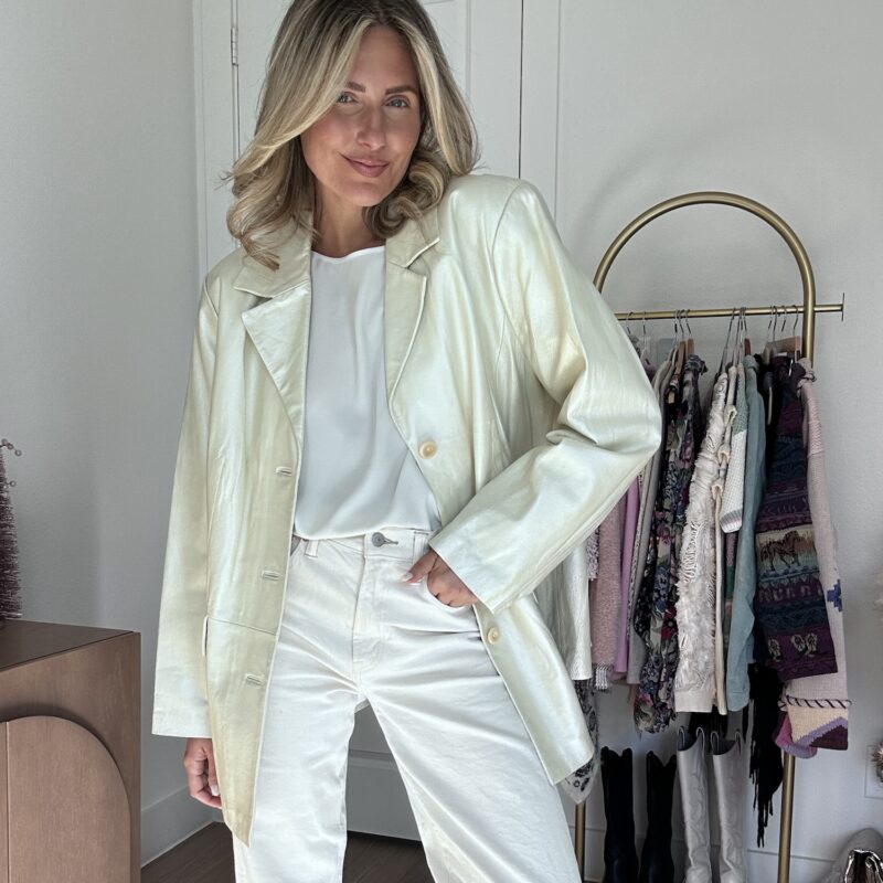 The Iced Pearl Vintage Leather Jacket