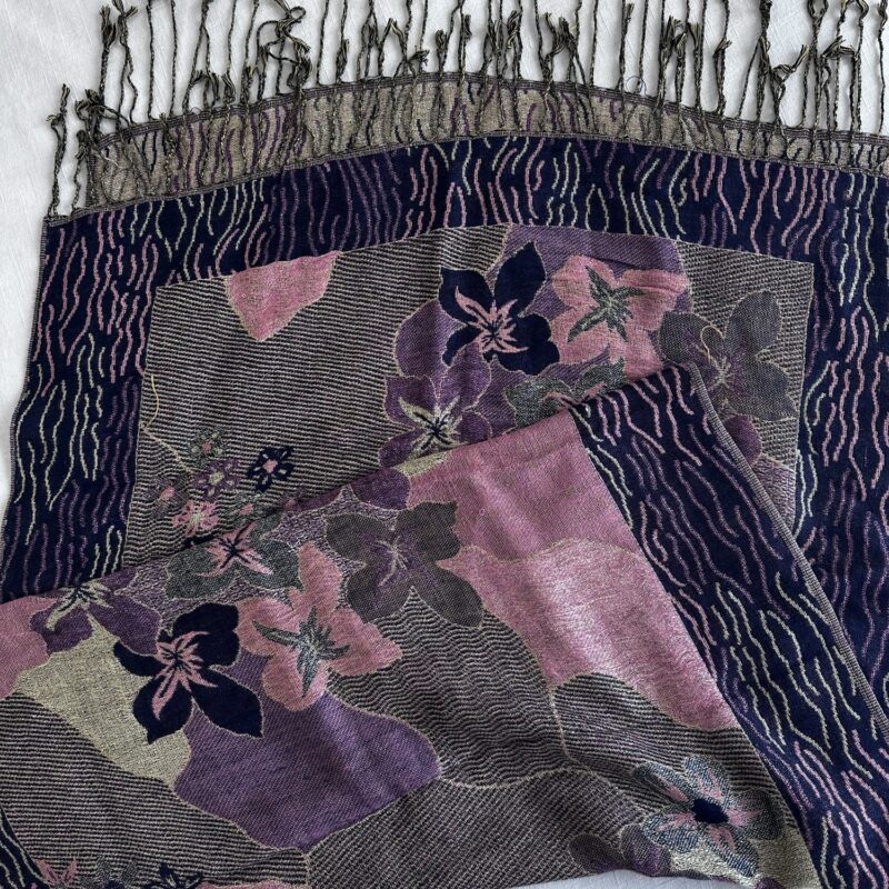 The Winter Violet Tapestry Scarf
