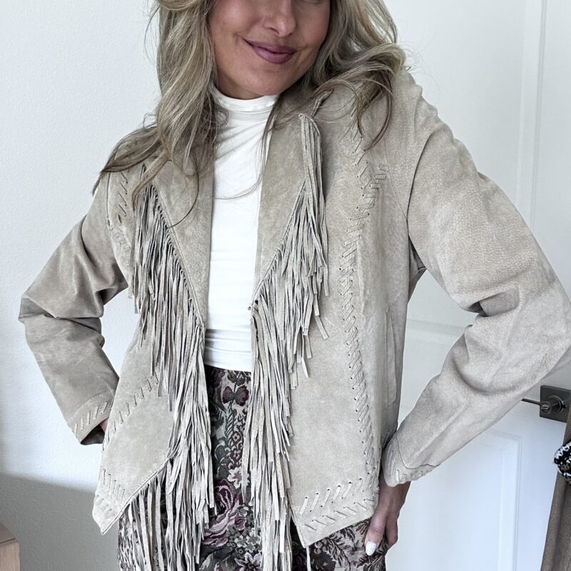 Fringe First, Questions Later Vintage Suede Jacket