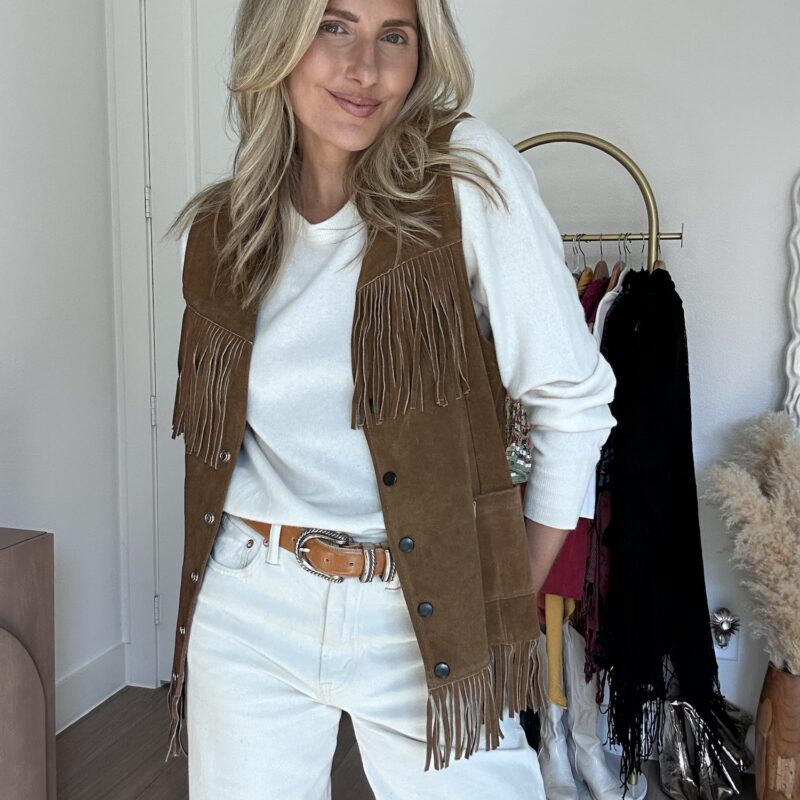 West of Everything Vintage Suede Vest