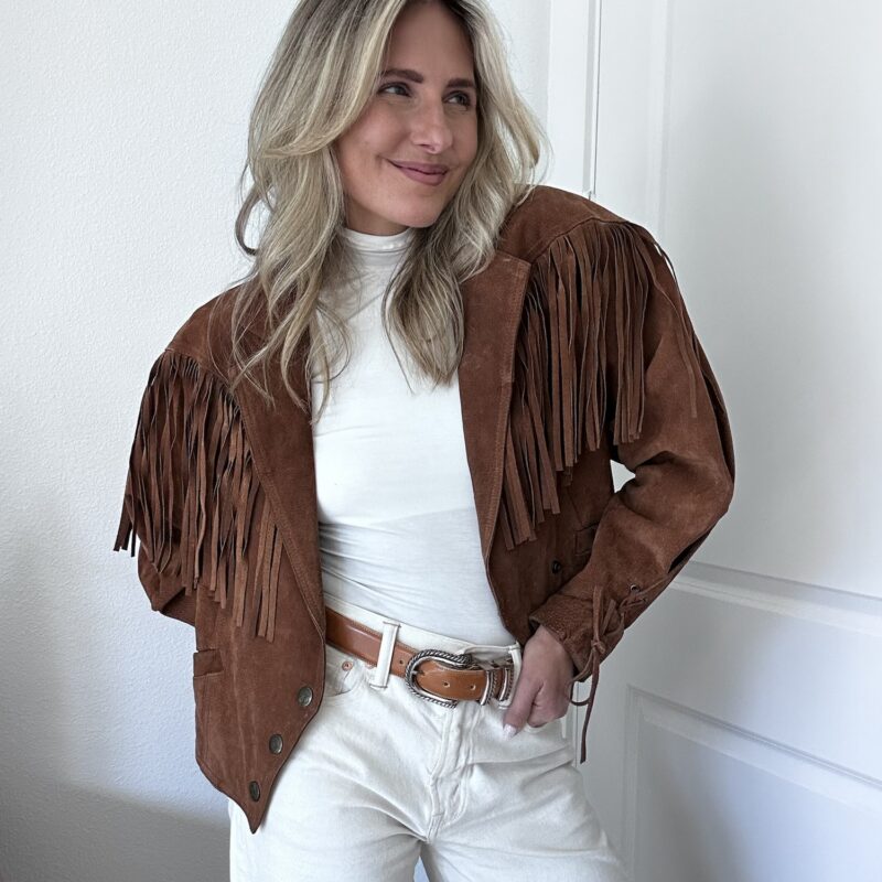 Cinnamon & Spice Vintage Suede Fringe Jacket