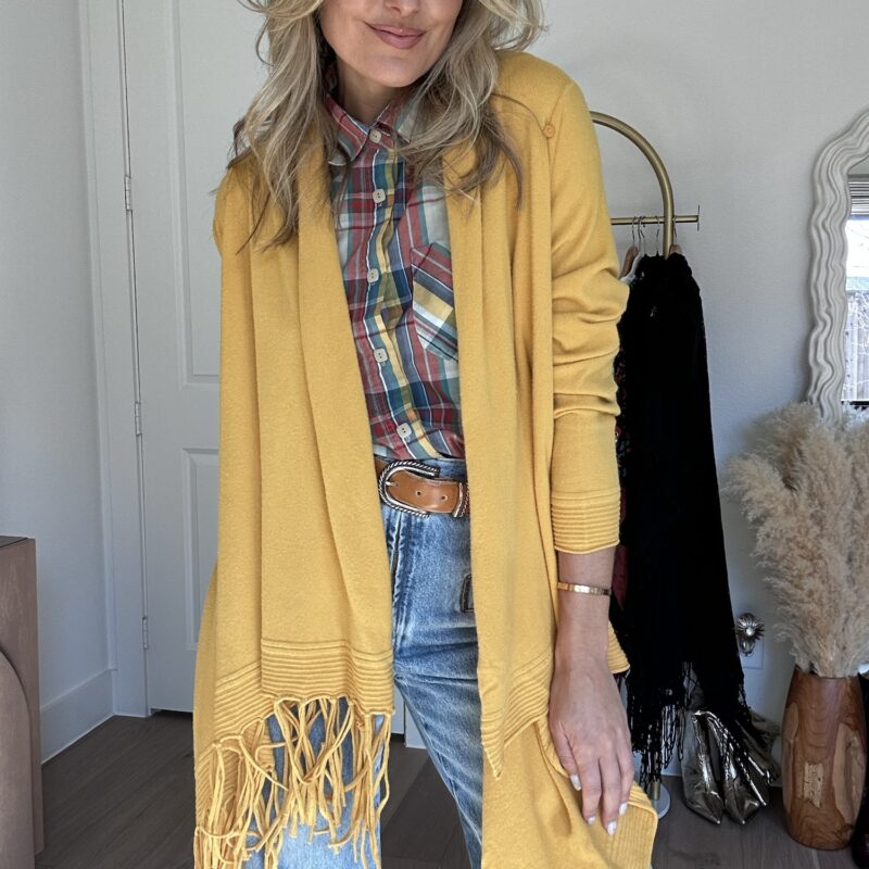 Honey on the Horizon Fringe Wrap Cardigan