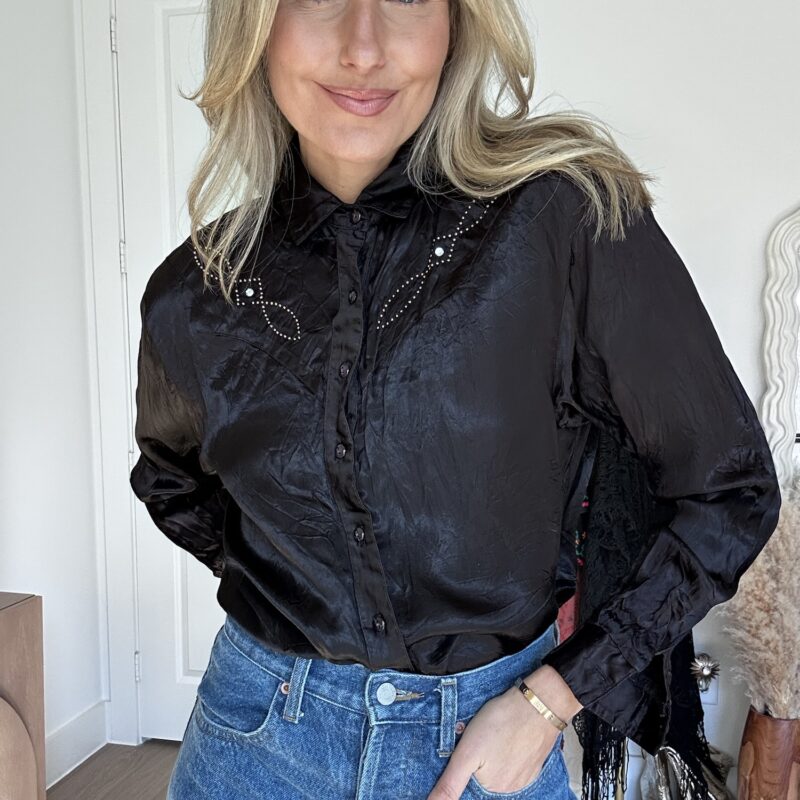 Dark Horse Darlin’ Vintage Western Blouse