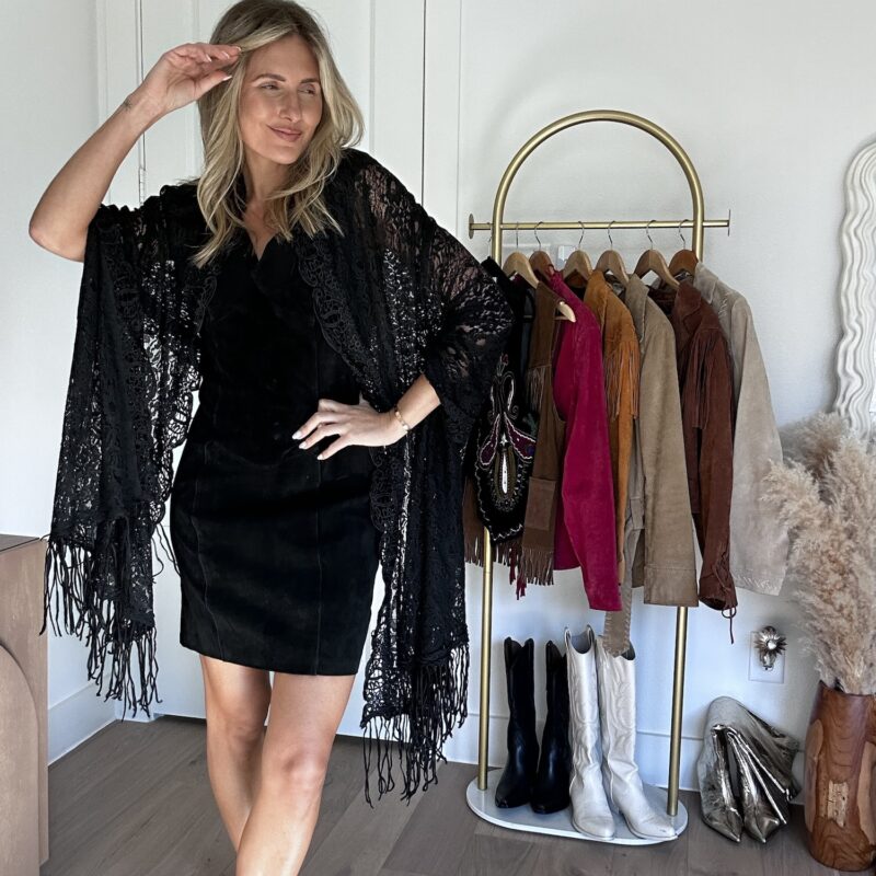 Last Call in Lace Vintage Shawl