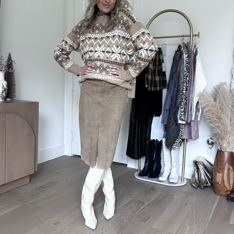 The Winter in the City Vintage Suede Skirt by Ralph Lauren