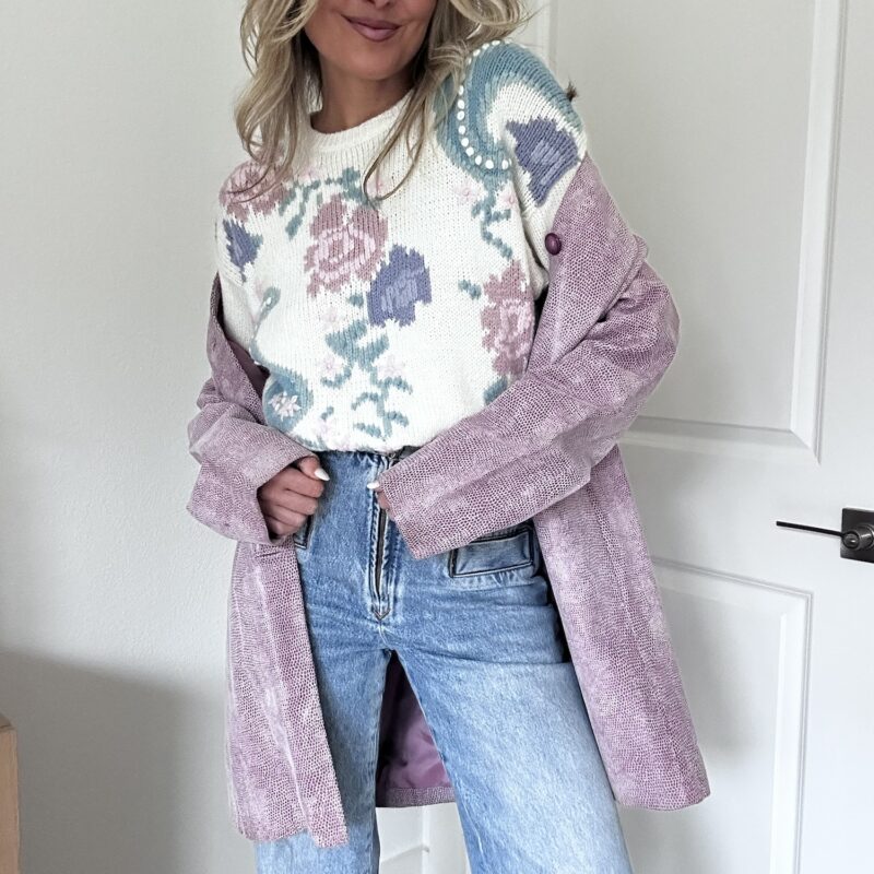 The Soft Spot for Roses Vintage Sweater