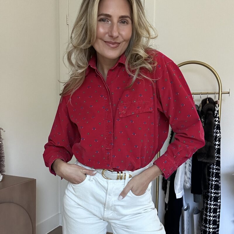 Cabin Bloom Vintage Corduroy Blouse