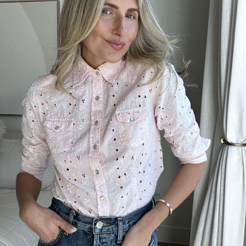 The Pink Sky Western Eyelet Blouse