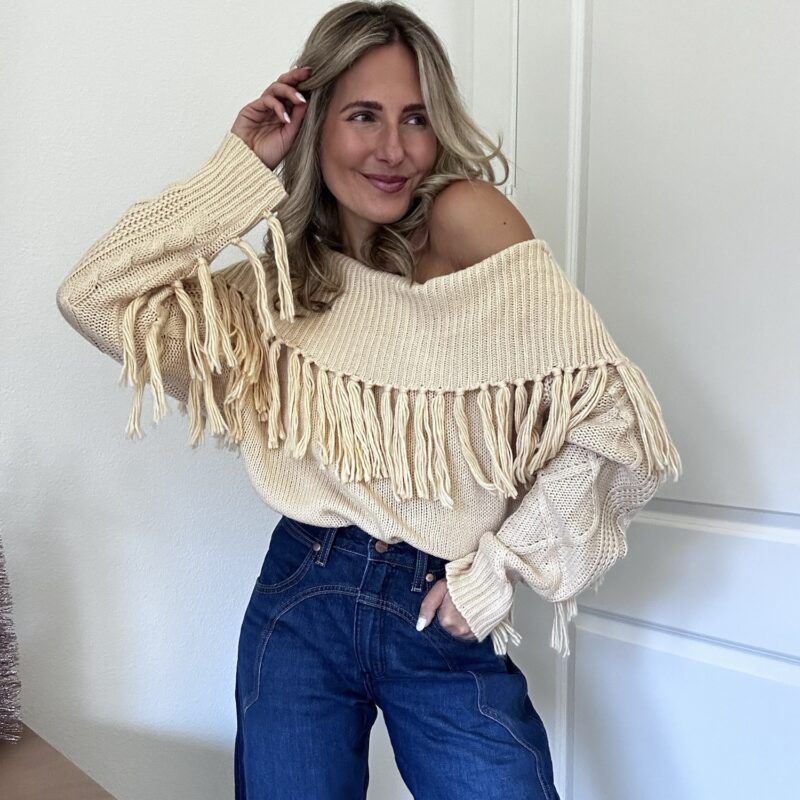 The Off-Duty Cowgirl Fringe Sweater