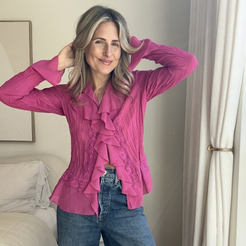 Head Over Heels Ruffle Vintage Blouse