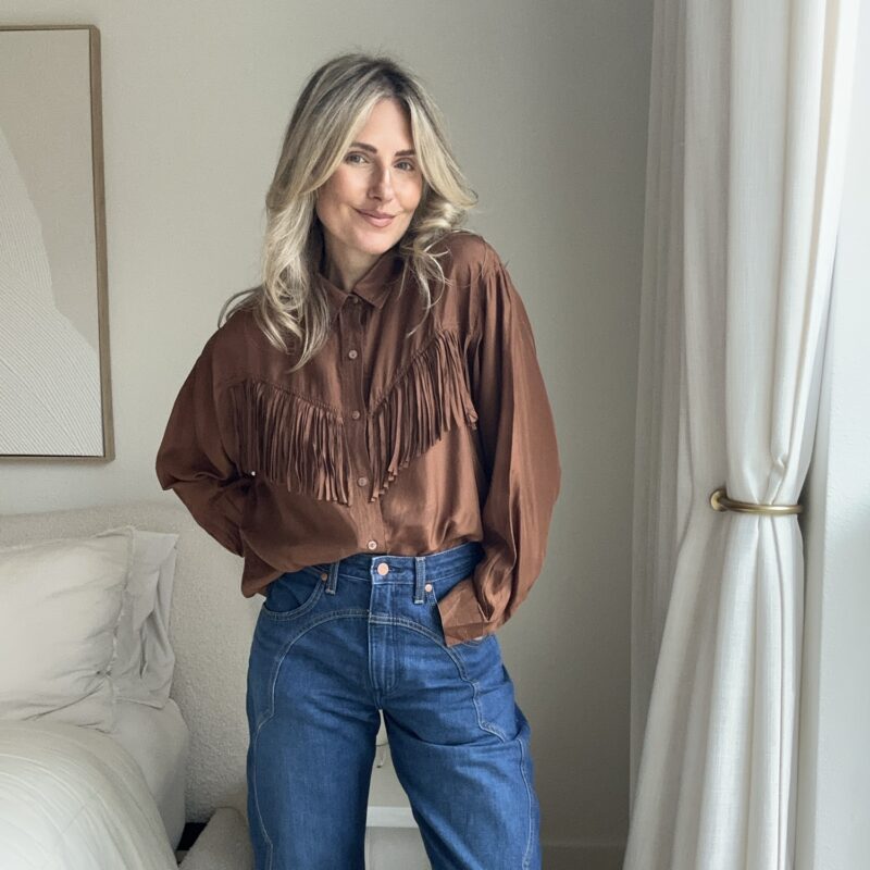 The Low Key Cowboy Vintage Silk Blouse