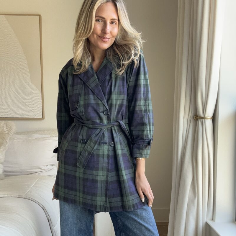 The Princeton Proper Vintage Tartan Trench Coat