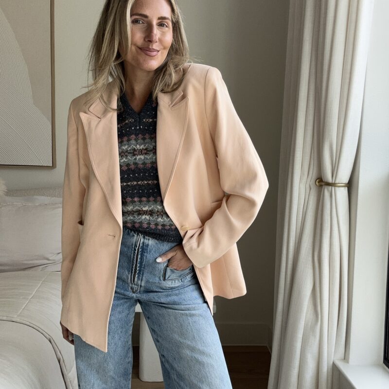 The Peachy Keen Vintage Silk Blazer