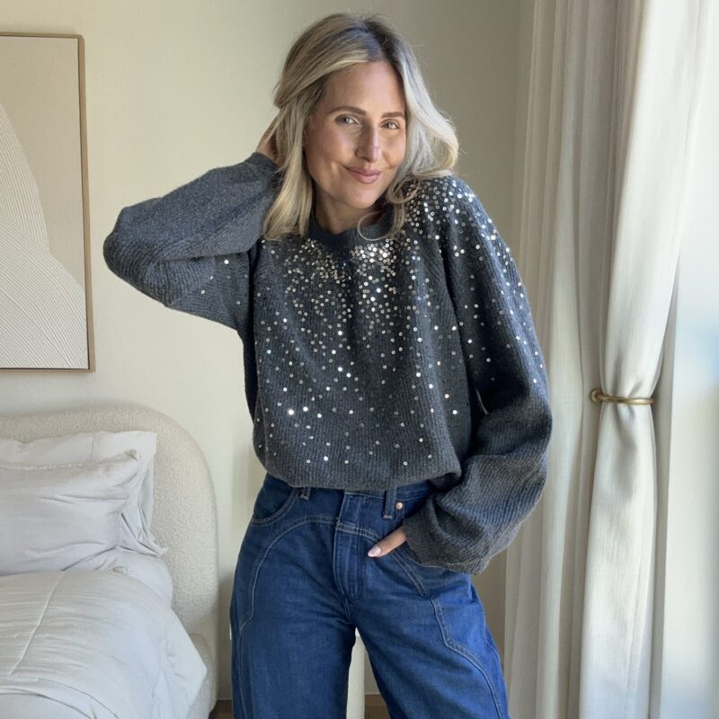 Sparkling in Sundance Ribbed Sweater