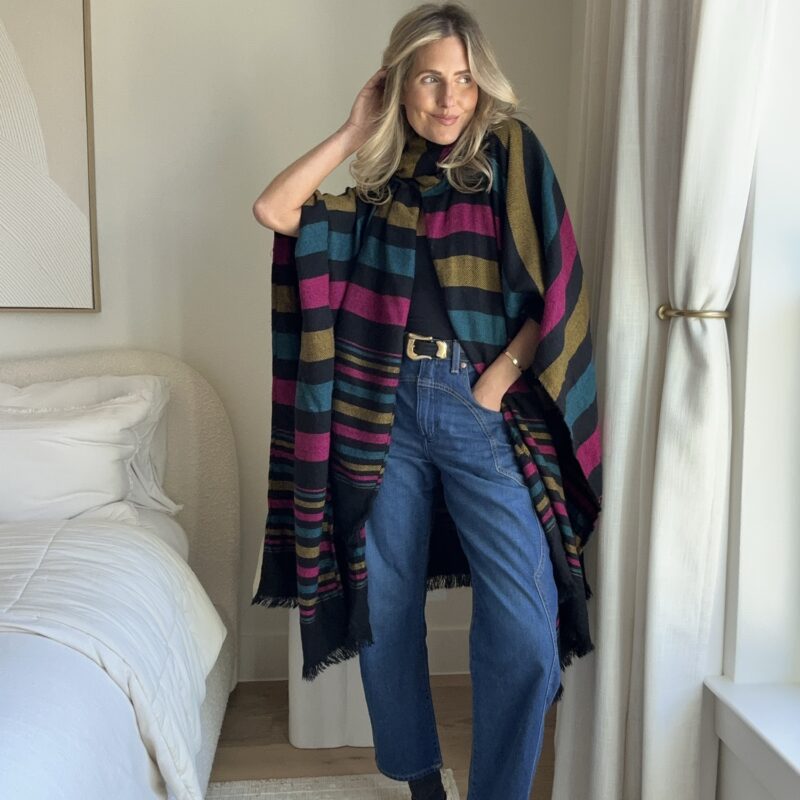 Jewel Tone Joyride Vintage Cape Poncho