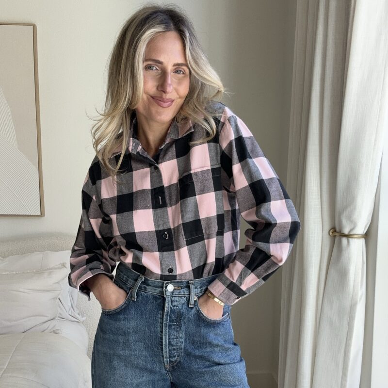 Boy Meets Girl Vintage Cotton Plaid Shirt