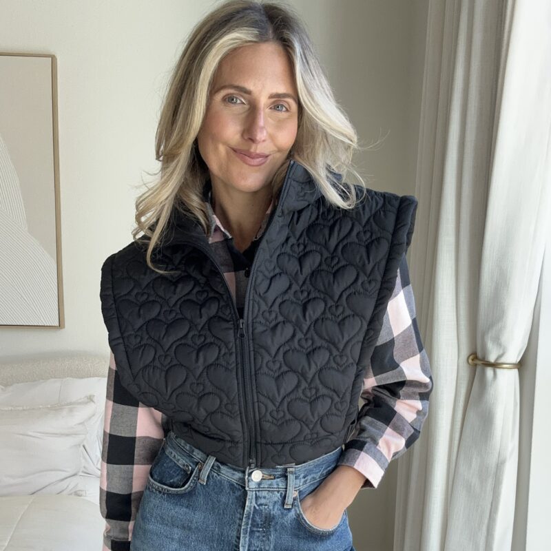 Don’t Go Breaking My Heart Quilted Heart Vest