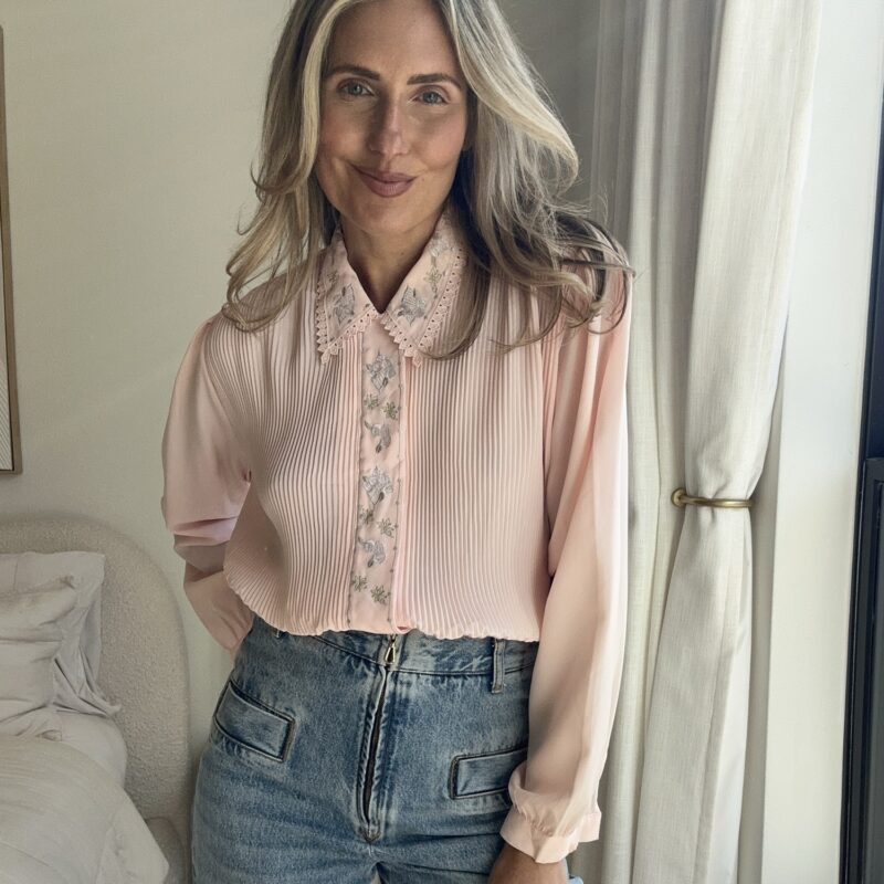 Porcelain Petals Vintage Blouse