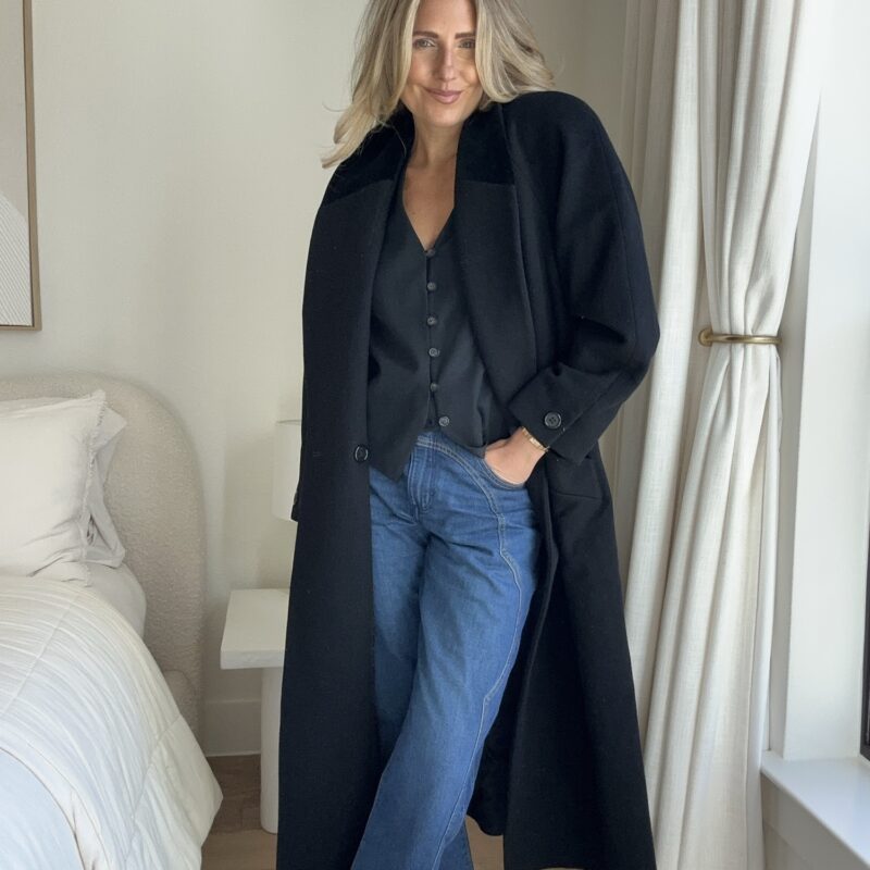 The Luxe Be a Lady Vintage Wool Velvet Coat