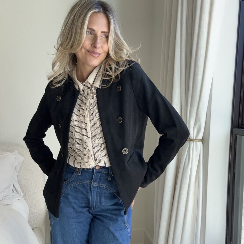 Commanding the Stable Vegan Suede Blazer