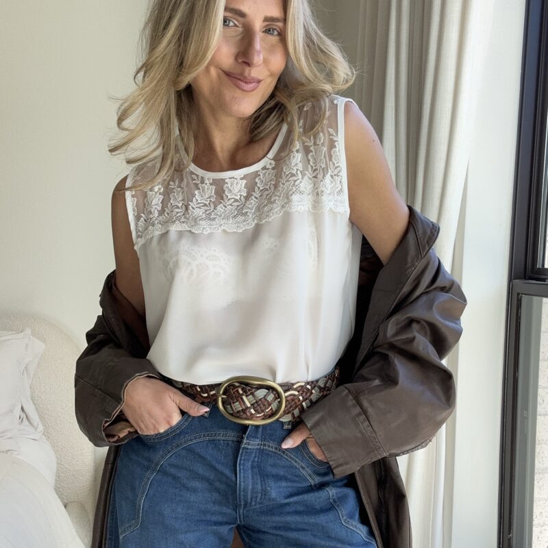 Sweet Beneath It All Vintage Lace Tank