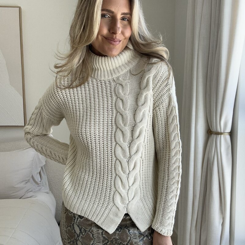 The Modern Twist Vintage Cable Knit Sweater
