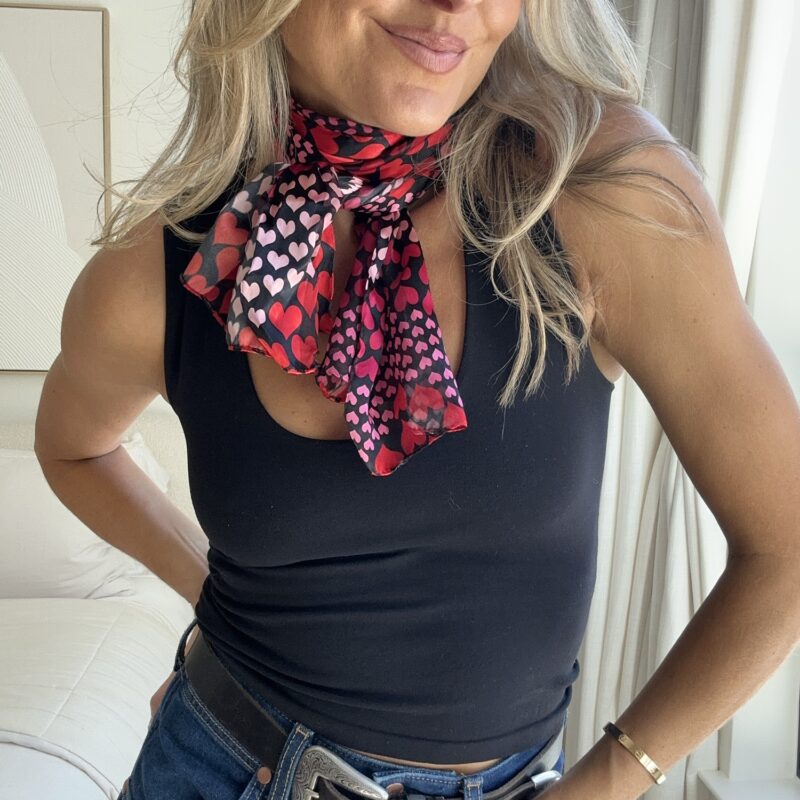 The XOXO Vintage Satin Scarf