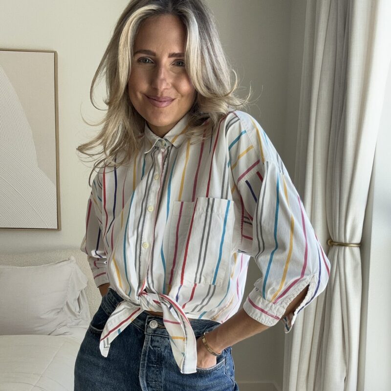 The Candy Shop Stripe Vintage Cotton Blouse