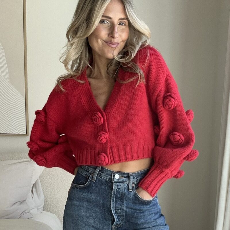 Rosettes on Rue Saint-Honoré Cardigan by For Love & Lemons