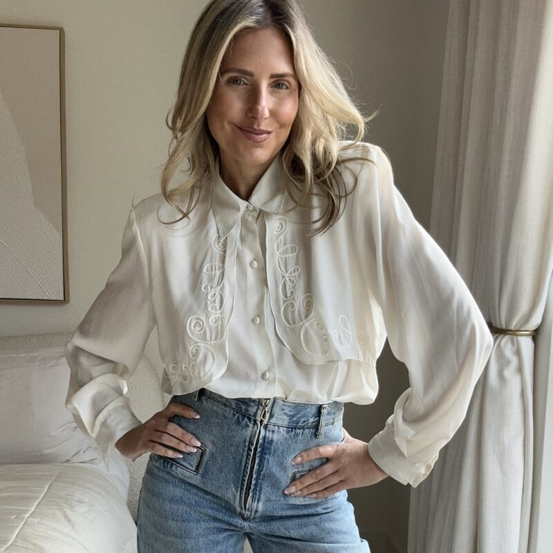 She’ll Rope You In Vintage Western Blouse