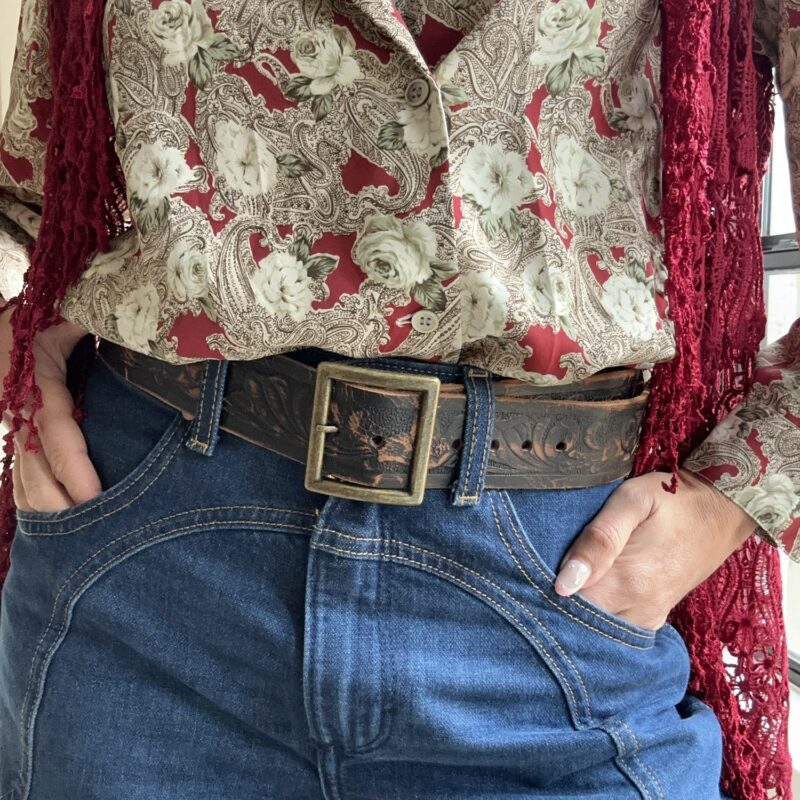 The Rugged Rose Vintage Leather Belt