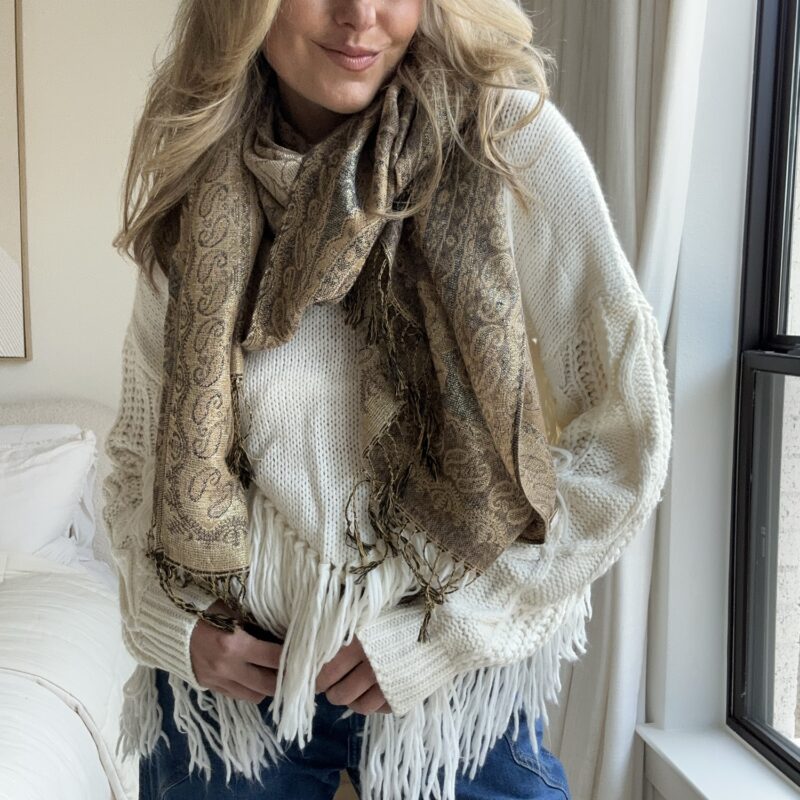 The Mixed Metals & Emotions Vintage Tapestry Scarf