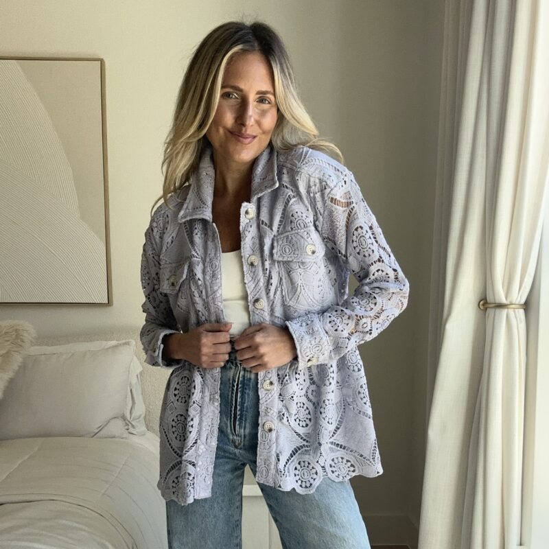 The Sugar Spun Lilac Lace Blouse