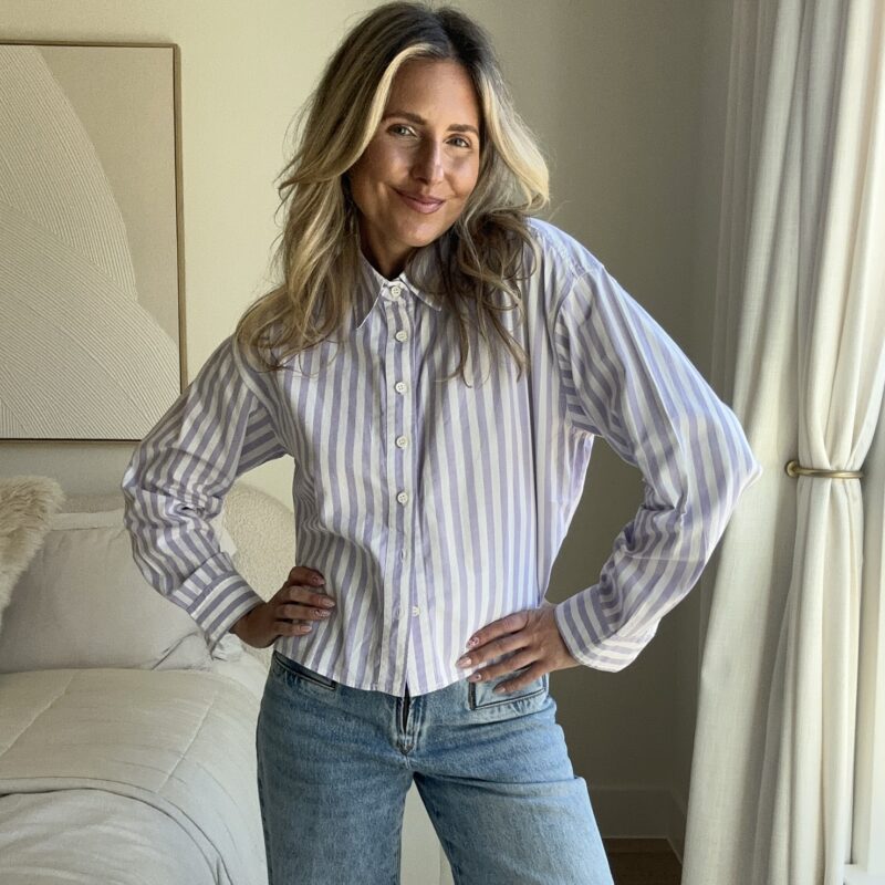 The Spring in Her Step Striped Blouse