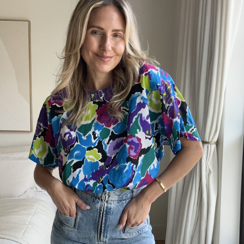 The Botanical Blue Moon Vintage Blouse