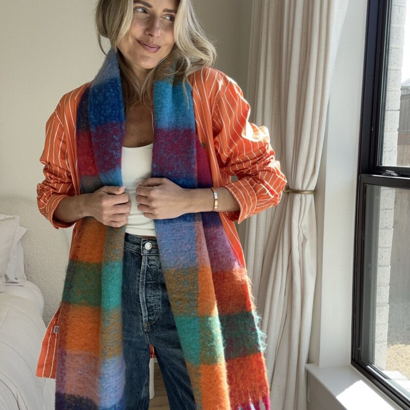Vibrant-ly Ever After Plaid Scarf