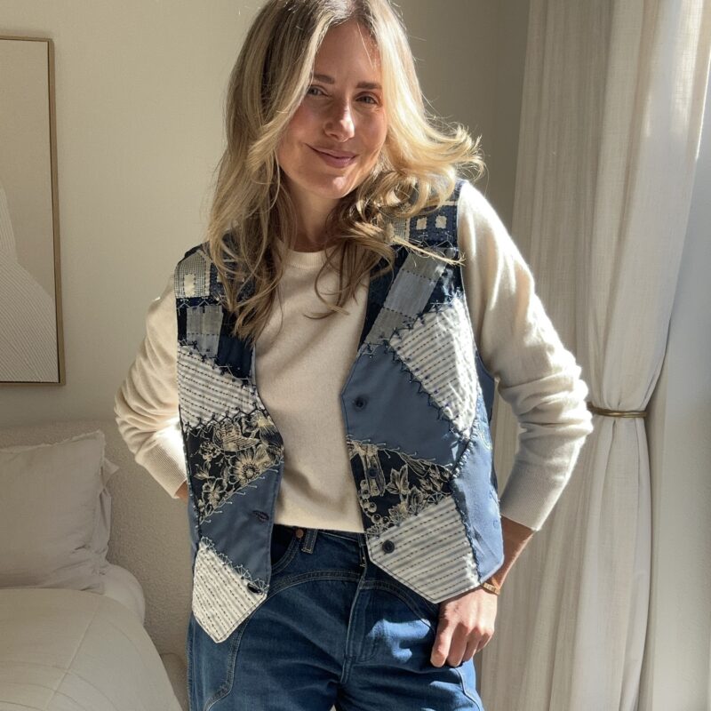 Scrap-Happy Sweetheart Vintage Patchwork Vest