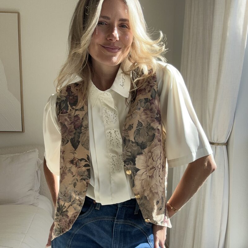 The Cactus Corsage Vintage Tapestry Vest II