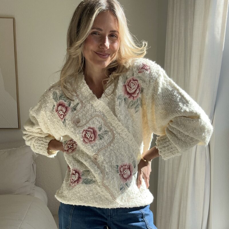 Wranglin’ Roses Vintage Sweater