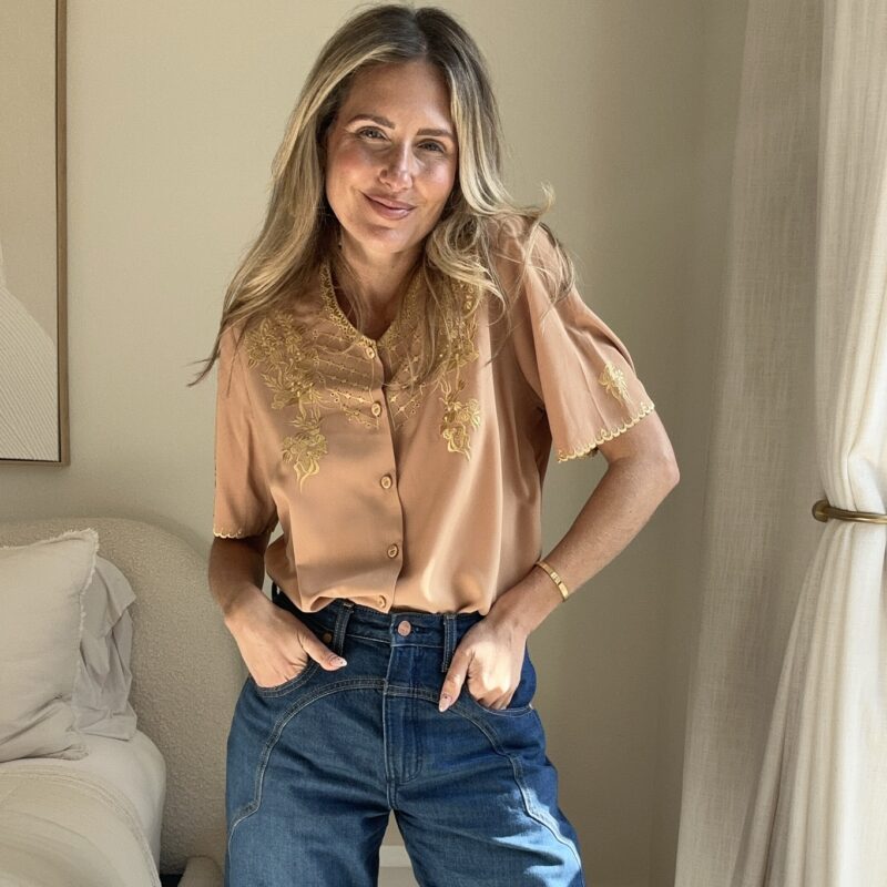 Howdy, Honey-Suckle Vintage Blouse