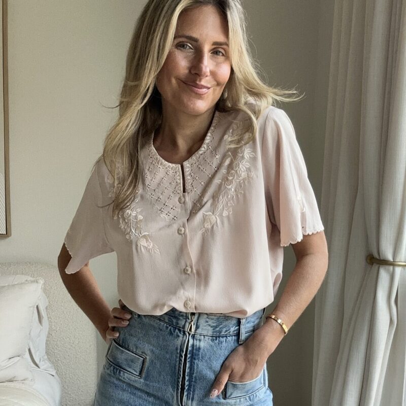 The “Pinky” Promise Me a Rodeo Dance Vintage Blouse